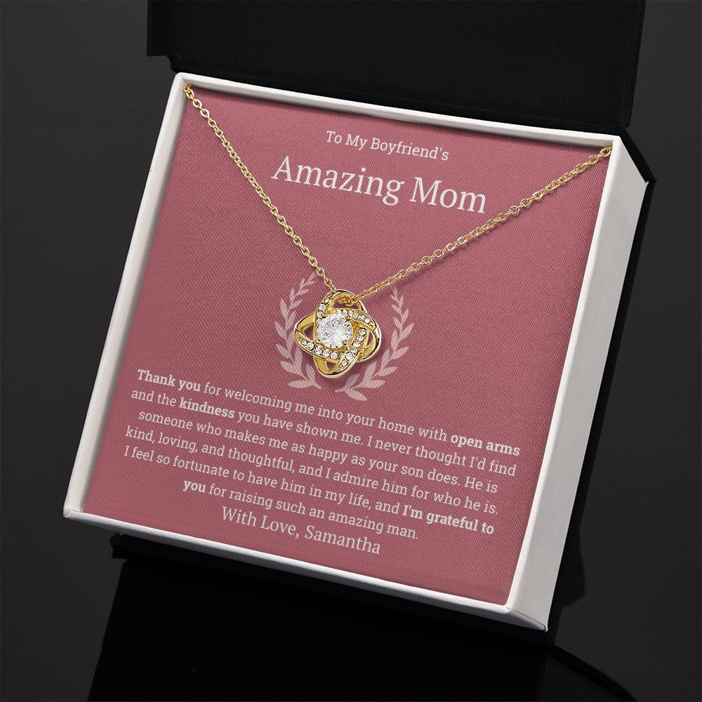 Personalized Boyfriend Mom Gift, Necklace for boyfriend mom, To my Fiancée's Mother gift, Boyfriends Mom Necklace from Son's Girlfriend