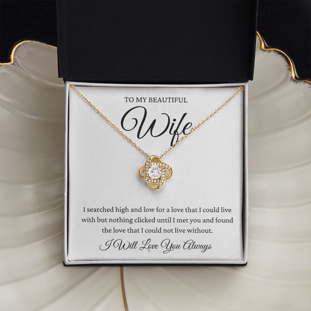 Beautiful Wife Loveknot Necklace- High and Low
