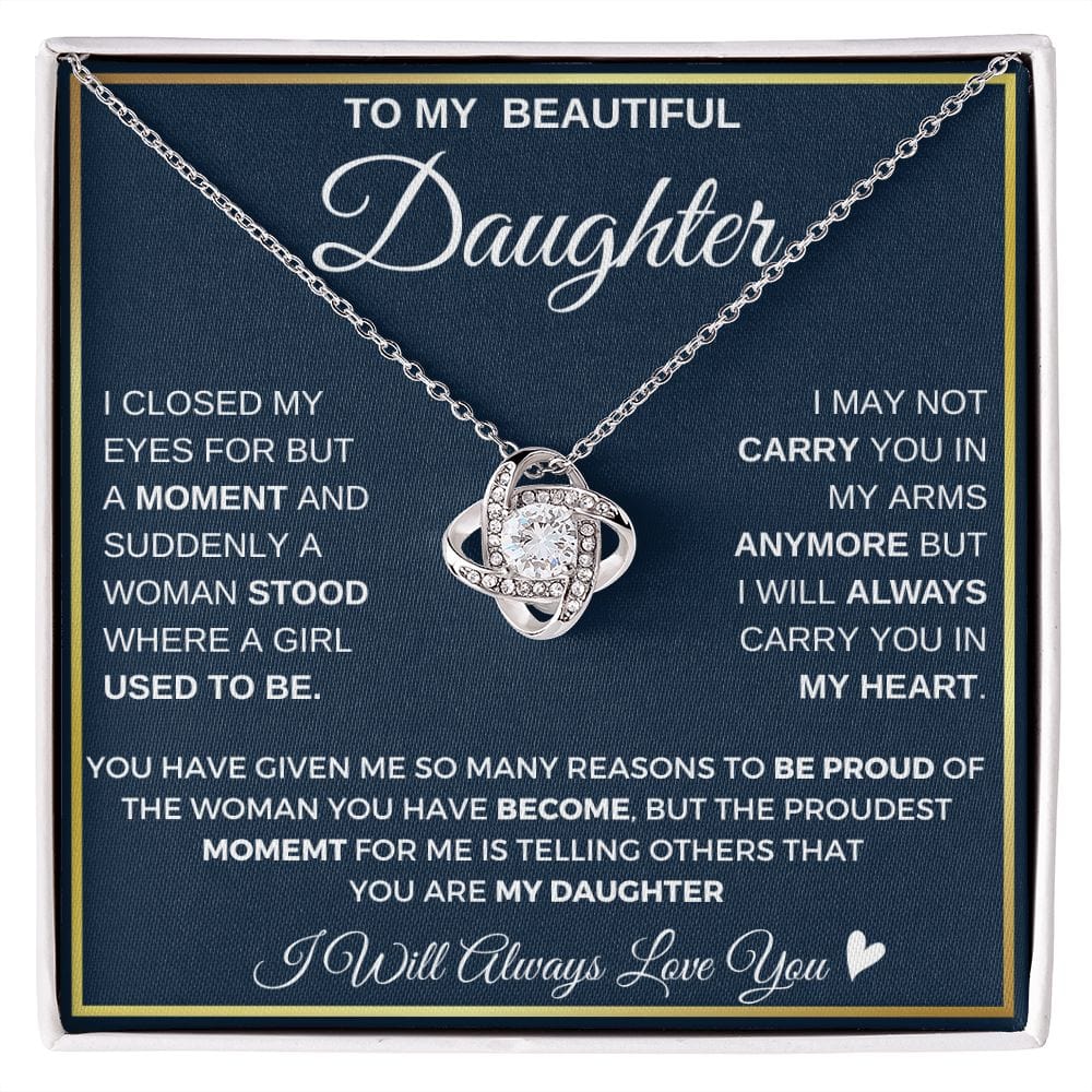 So Proud of Daughter: Love Knot Necklace