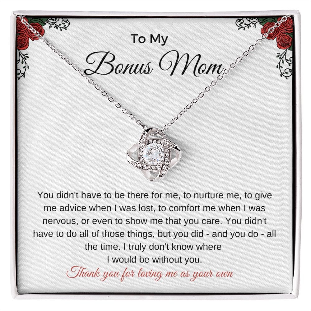 Bonus Mom- Thank you Loveknot Necklace