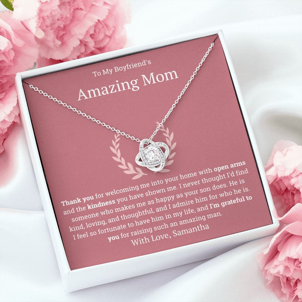 Personalized Boyfriend Mom Gift, Necklace for boyfriend mom, To my Fiancée's Mother gift, Boyfriends Mom Necklace from Son's Girlfriend