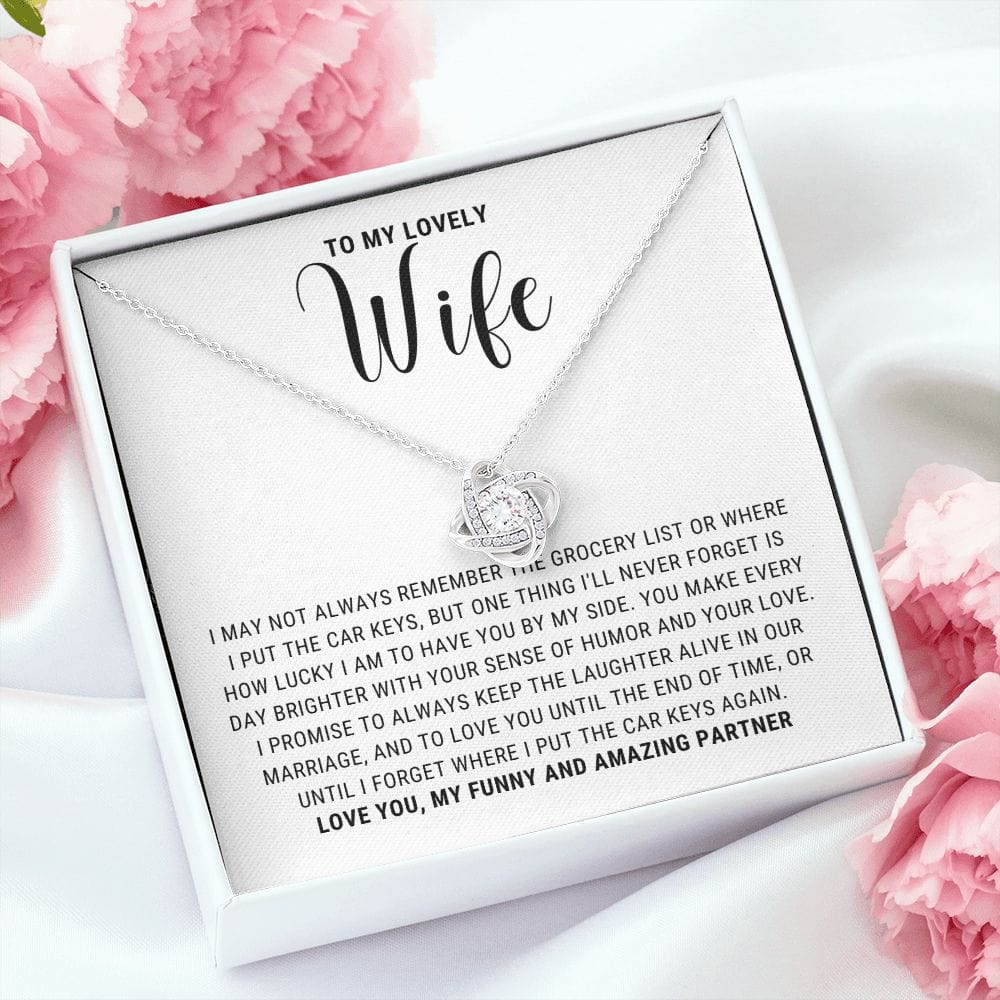 Funny Wife Love Letter Love Knot NEcklace