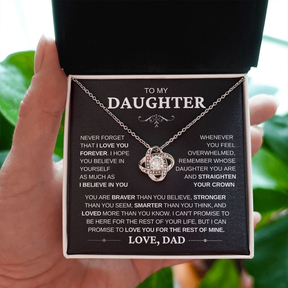 I Believe in you- Dad to Daughter Loveknot Necklace