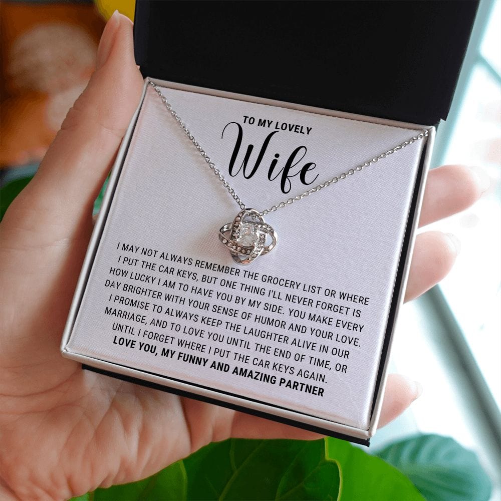 Funny Wife Love Letter Love Knot NEcklace