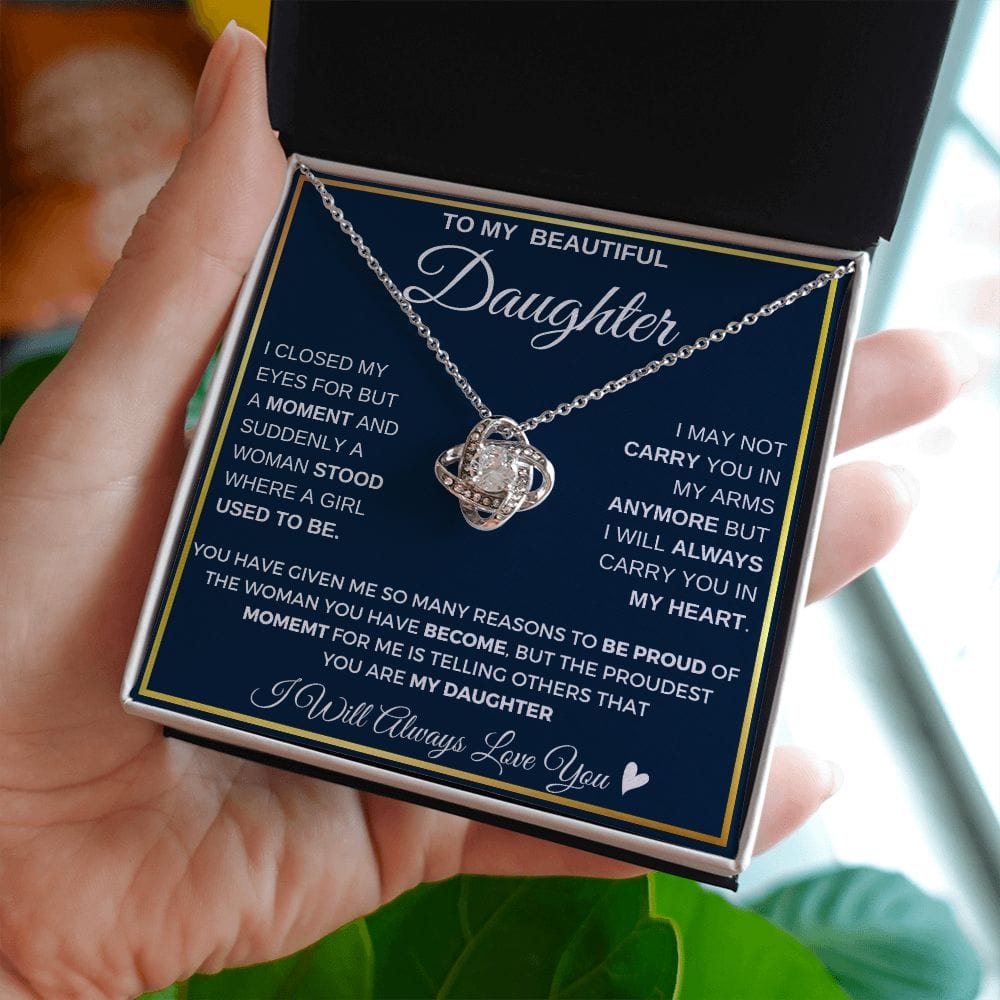 So Proud of Daughter: Love Knot Necklace