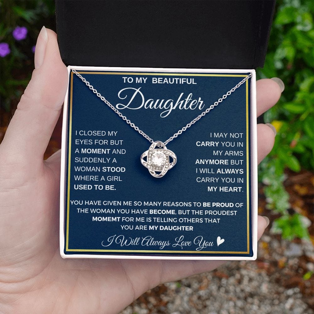 So Proud of Daughter: Love Knot Necklace