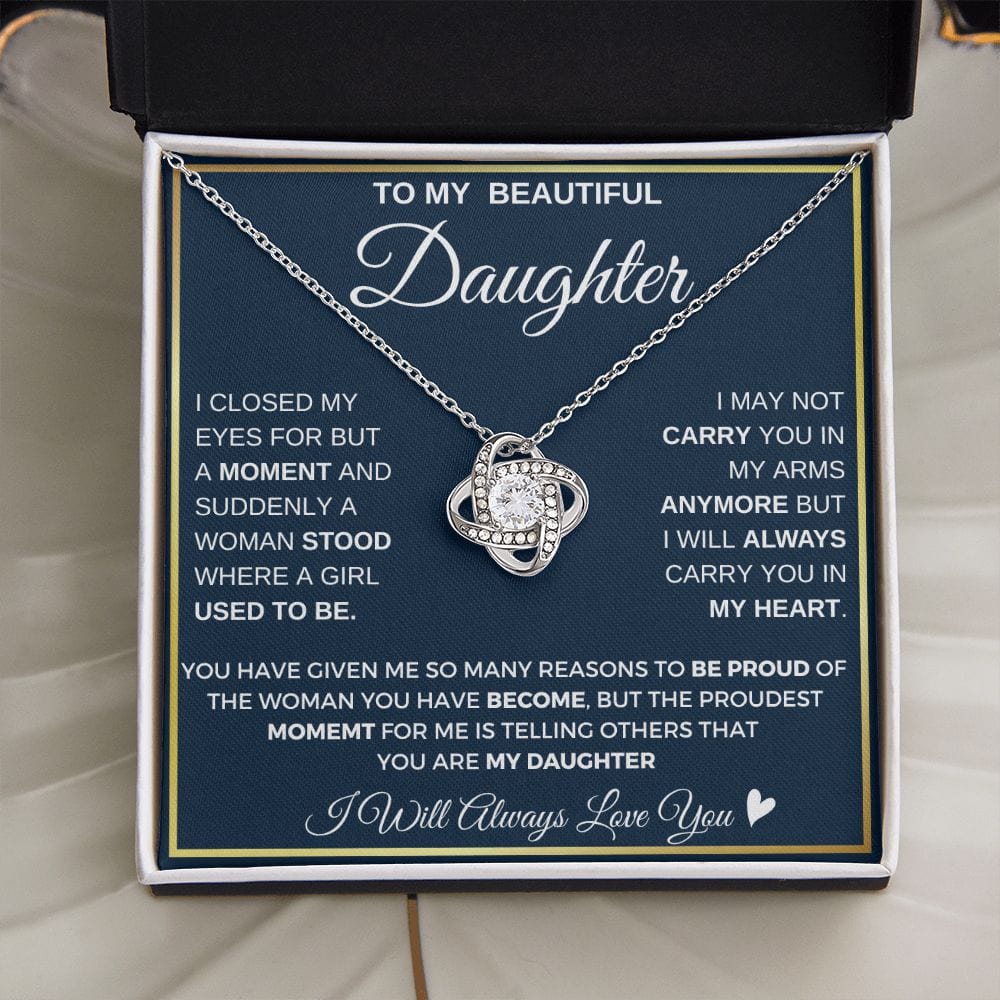 So Proud of Daughter: Love Knot Necklace