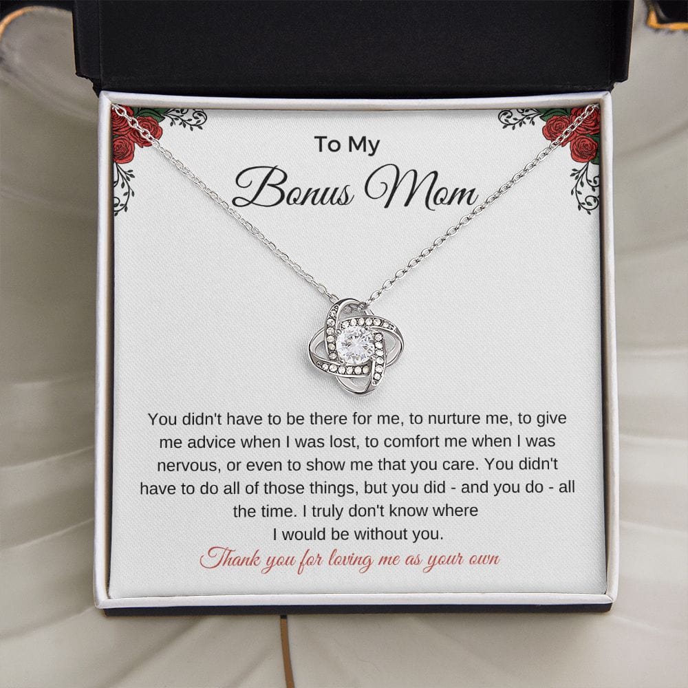 Bonus Mom- Thank you Loveknot Necklace