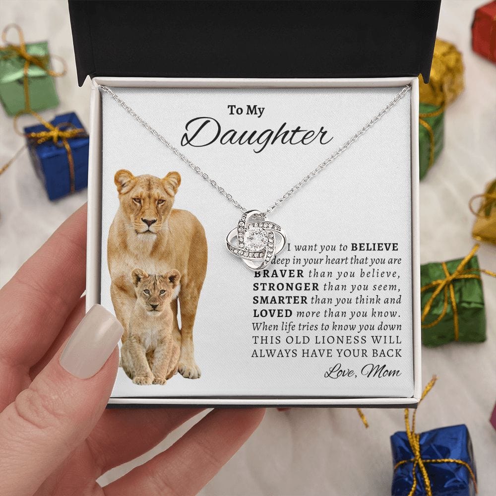 Daughter Braver-Stronger Necklace