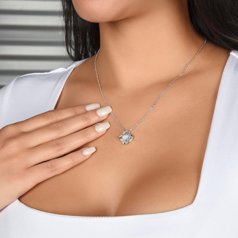 Bonus Mom- Thank you Loveknot Necklace