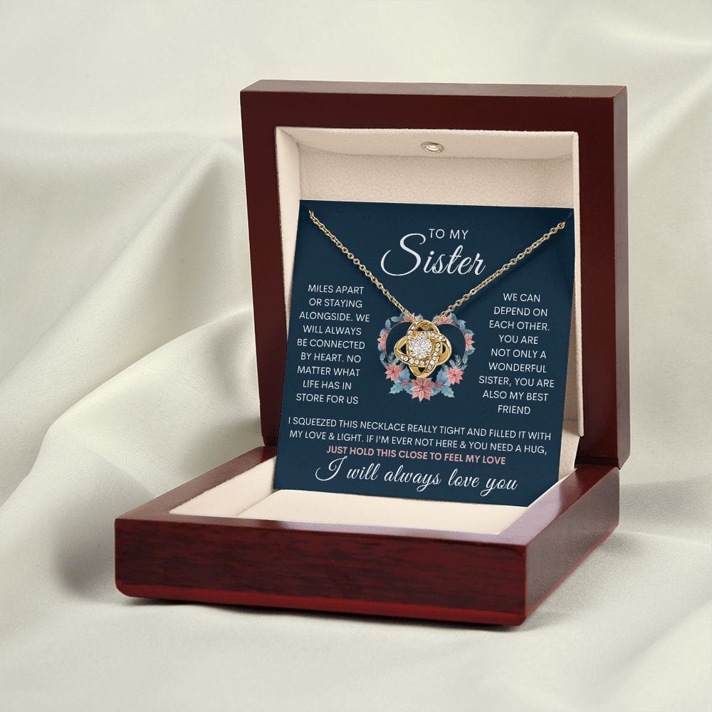 Wonderful sister loveknot necklace