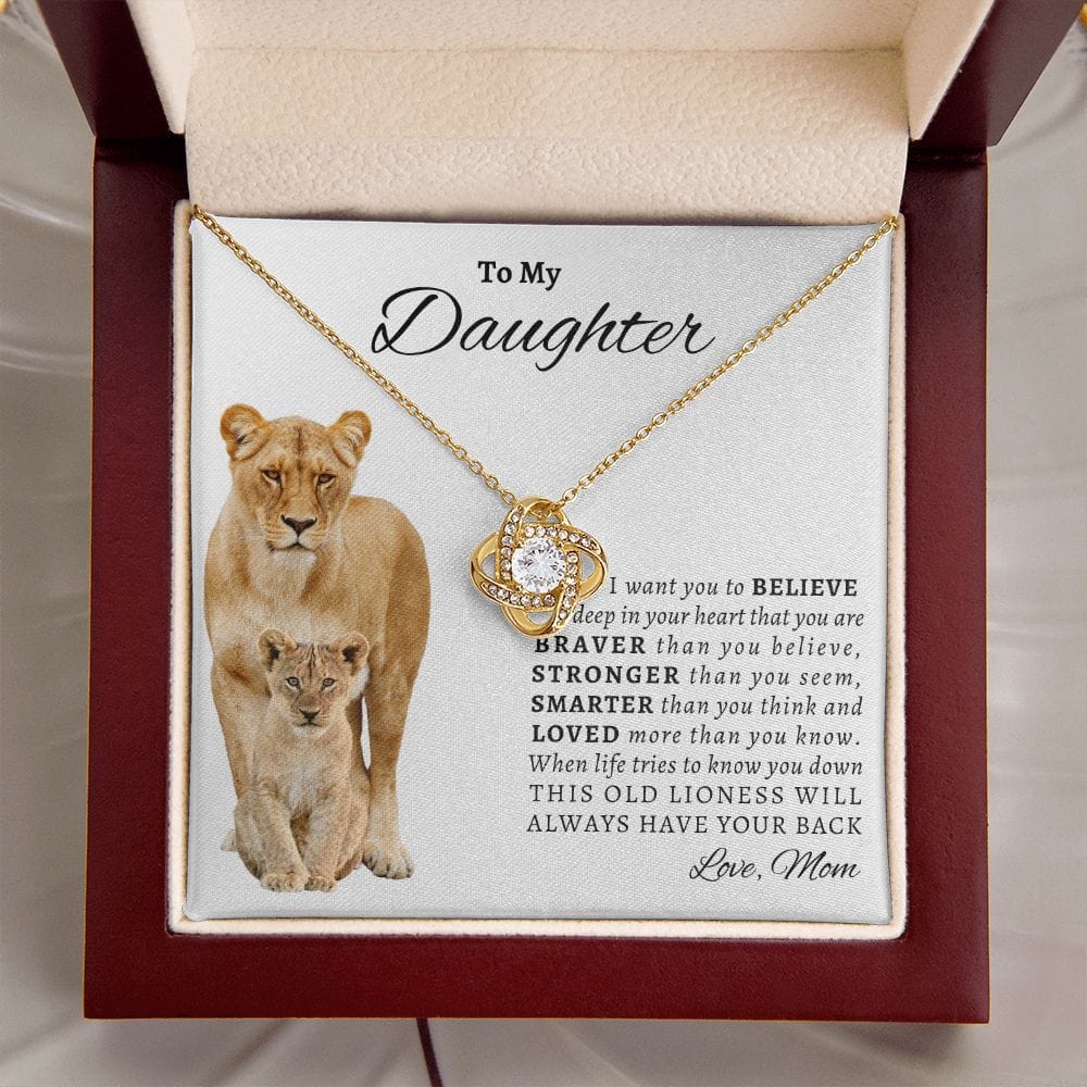 Daughter Braver-Stronger Necklace