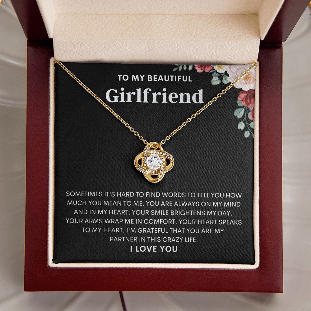 Girlfriend Loveknot Necklace- Always on my mind