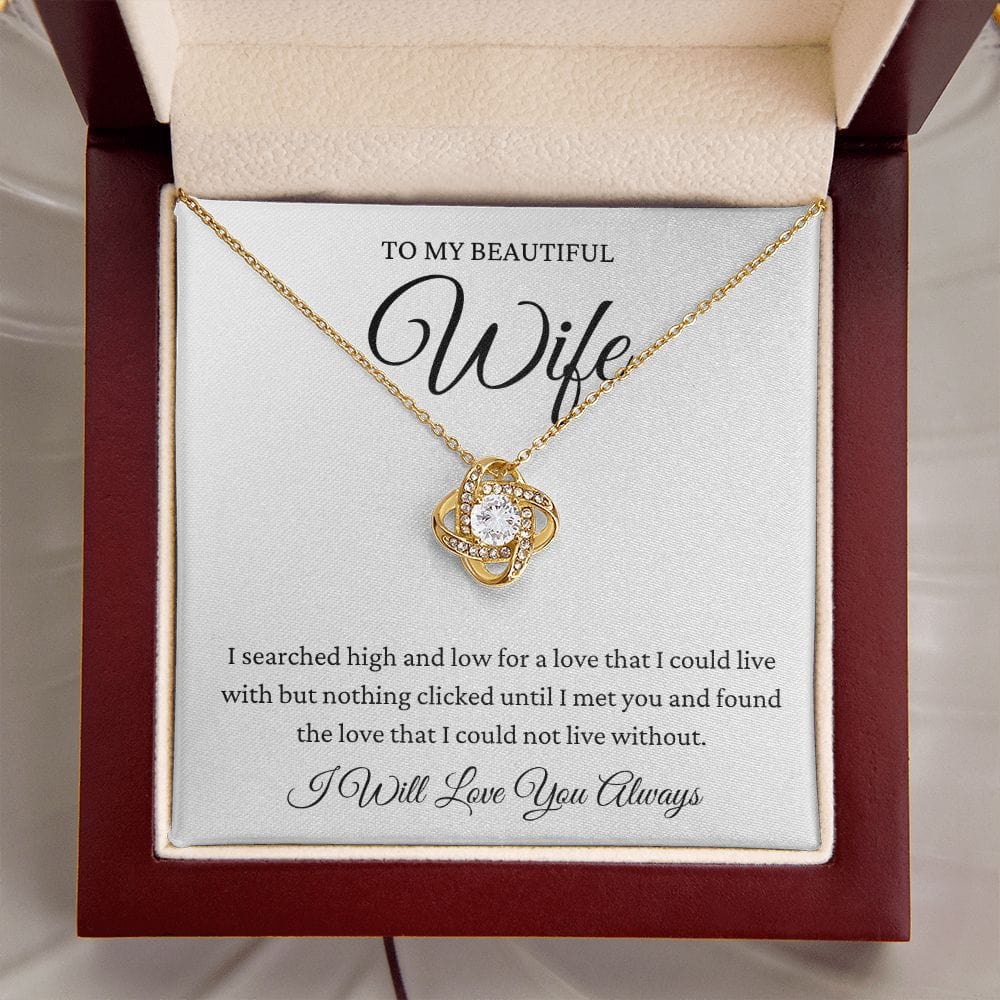 Beautiful Wife Loveknot Necklace- High and Low