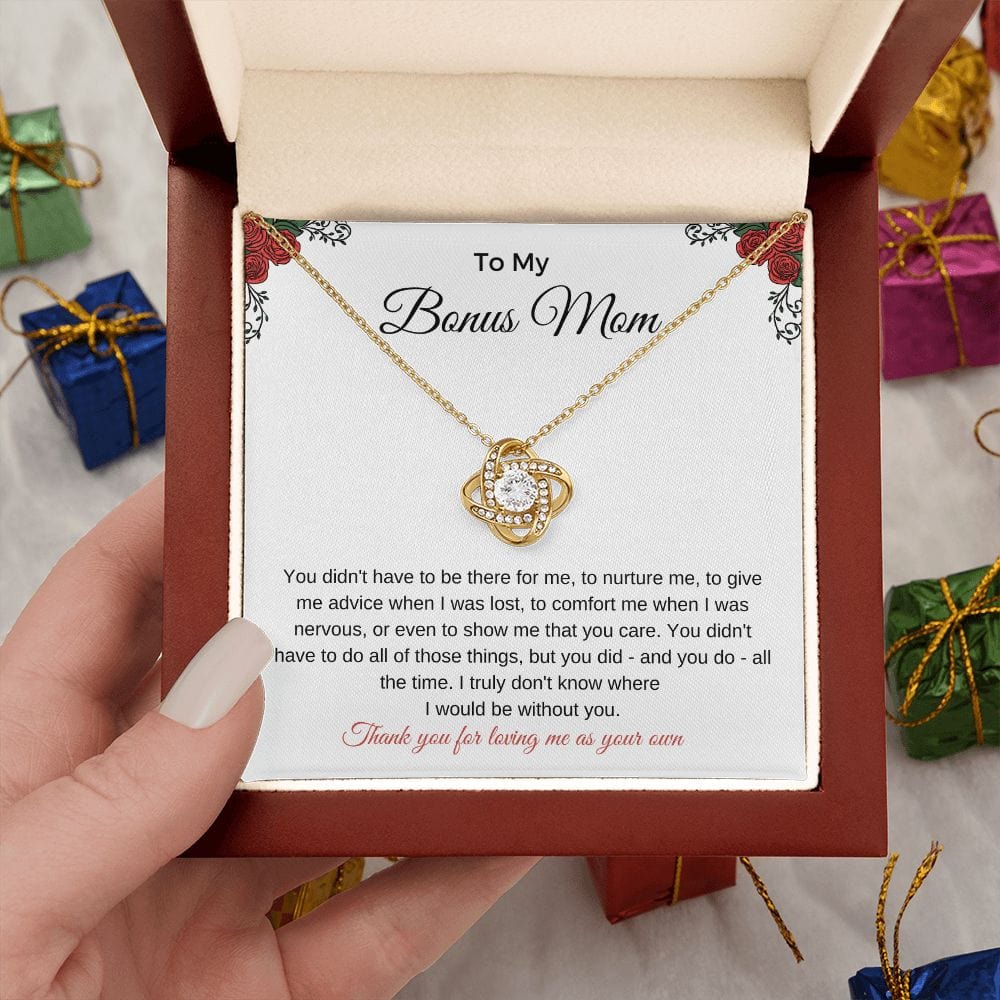 Bonus Mom- Thank you Loveknot Necklace