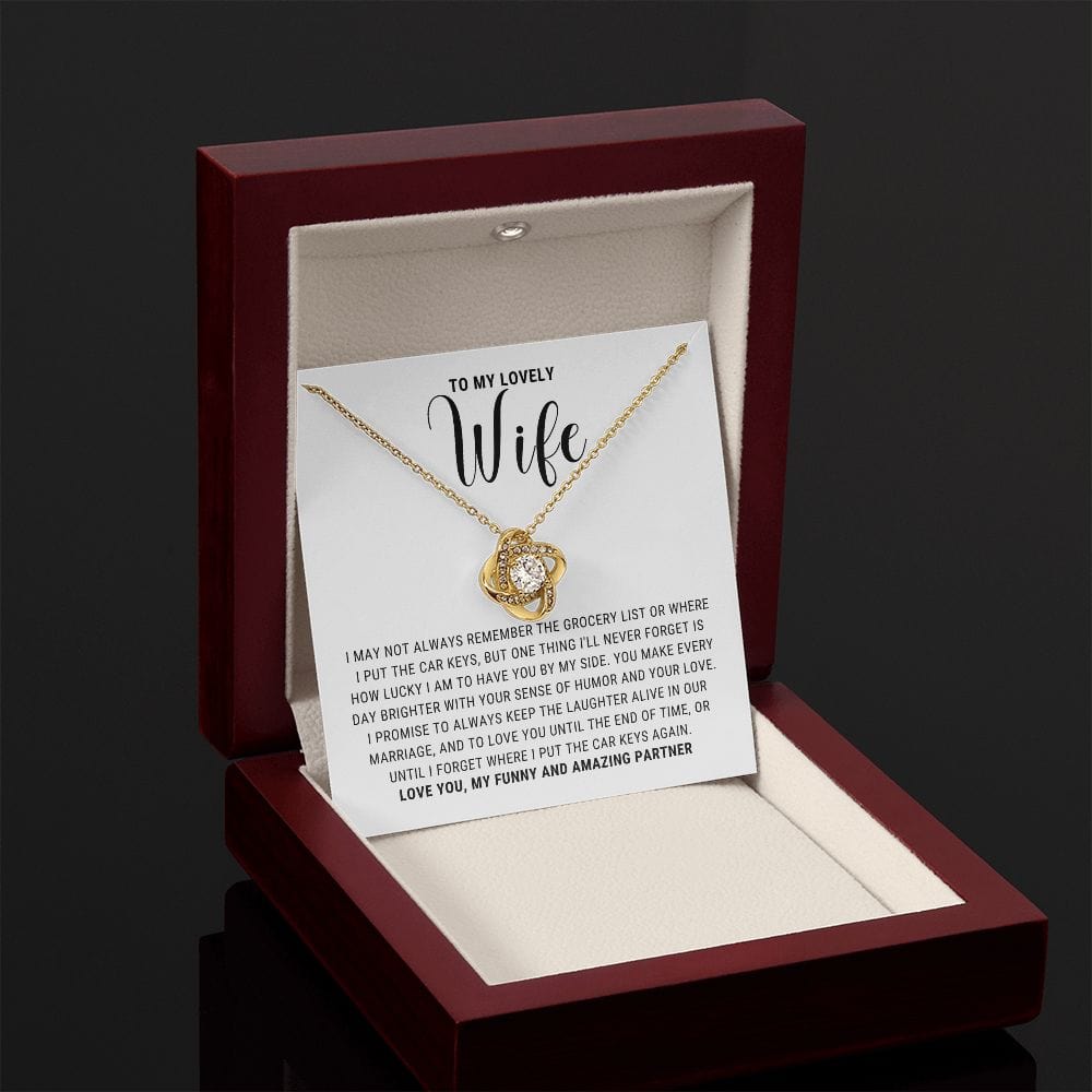 Funny Wife Love Letter Love Knot NEcklace
