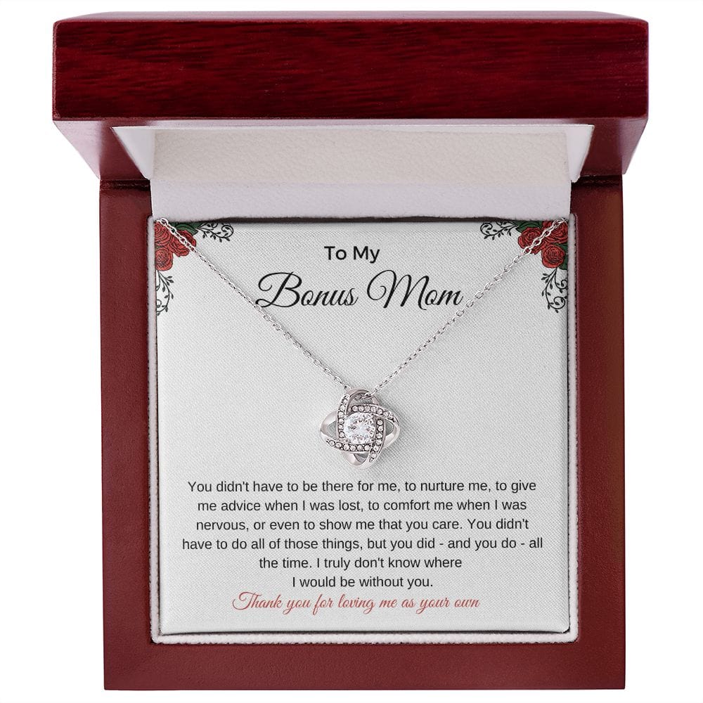 Bonus Mom- Thank you Loveknot Necklace