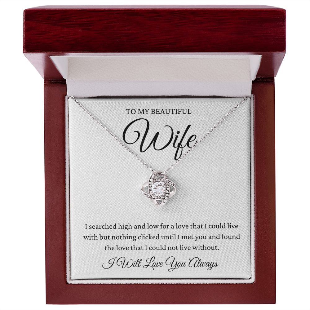 Beautiful Wife Loveknot Necklace- High and Low