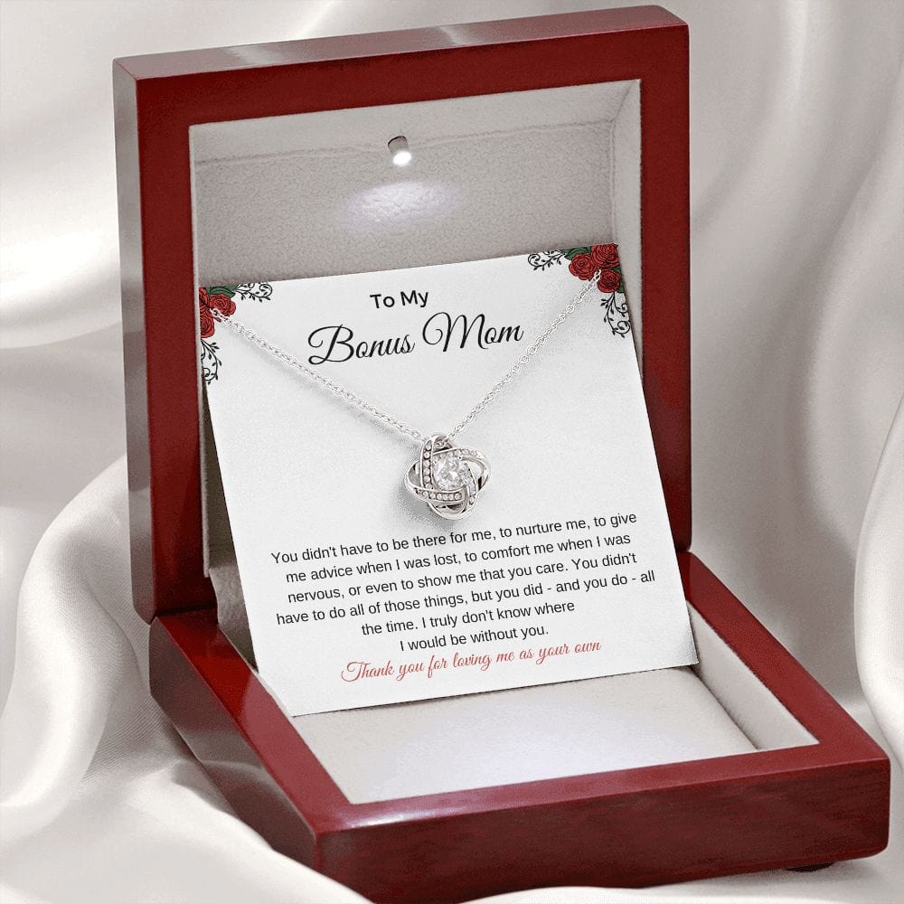 Bonus Mom- Thank you Loveknot Necklace