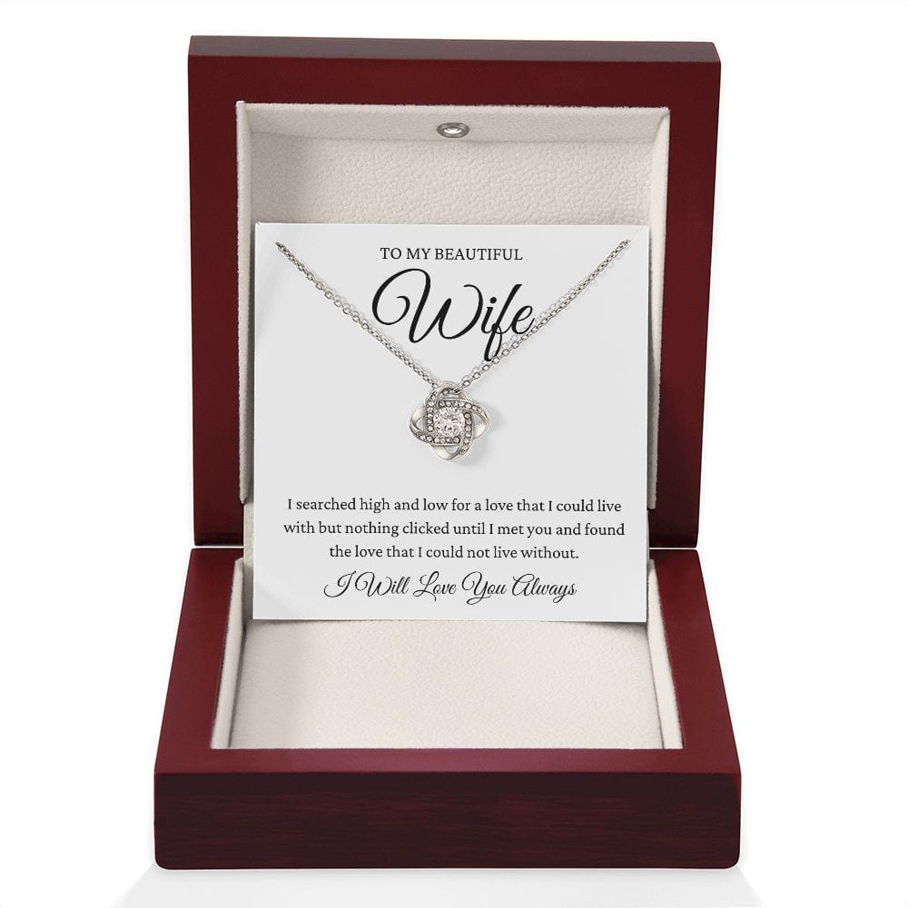 Beautiful Wife Loveknot Necklace- High and Low