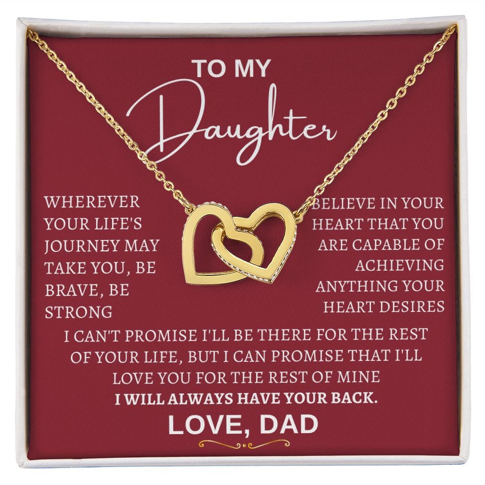 Daughter Hearts Necklace From Dad - Have your back