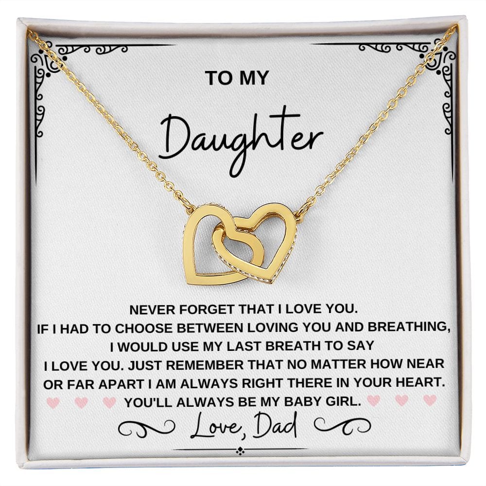 Daughter Heart Necklace-My Baby Girl