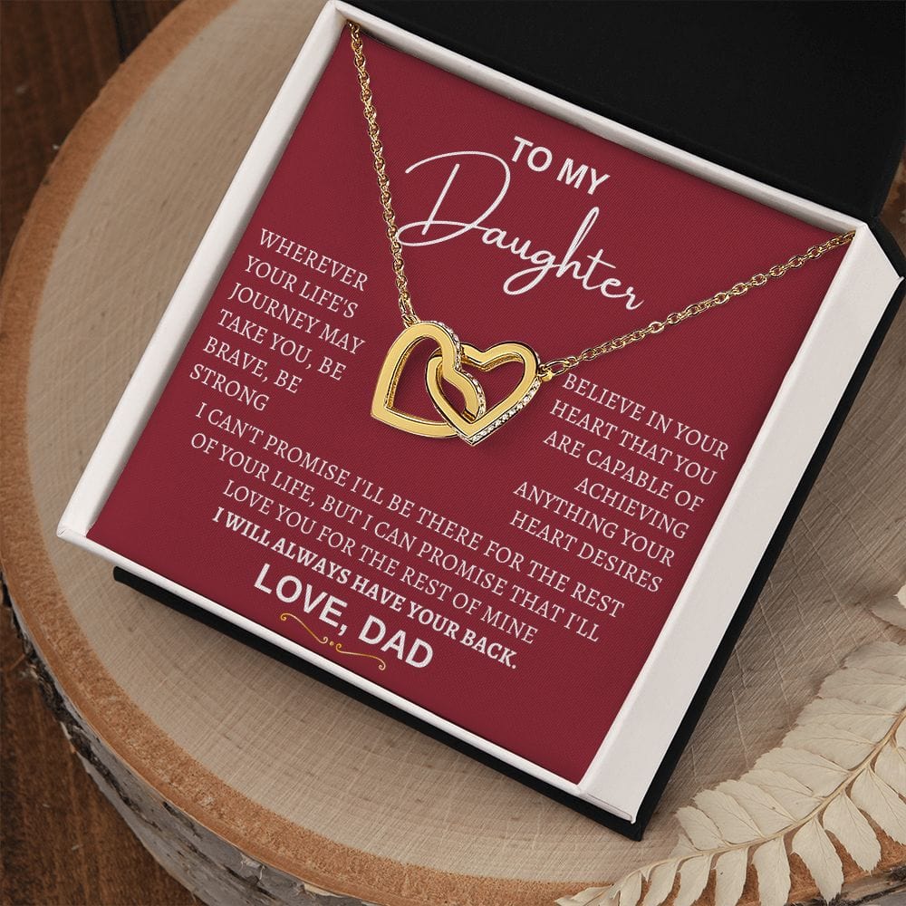 Daughter Hearts Necklace From Dad - Have your back