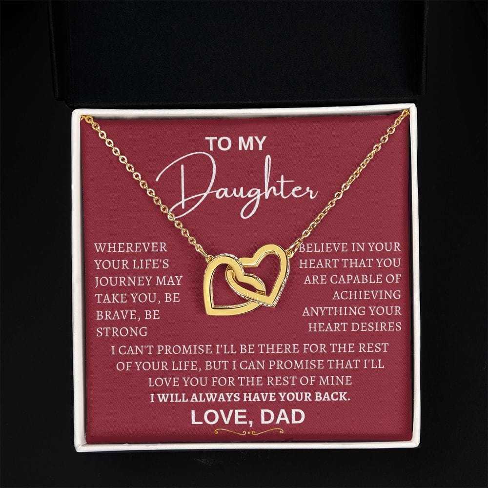 Daughter Hearts Necklace From Dad - Have your back
