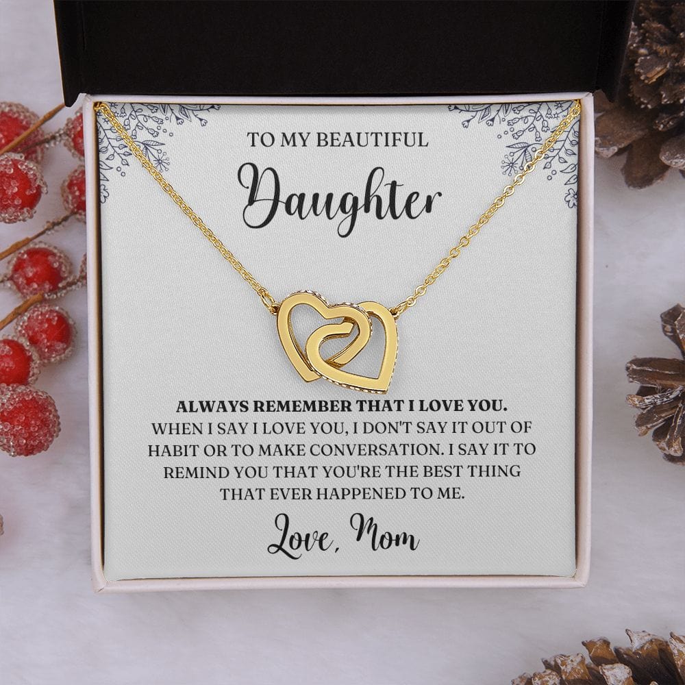 Daughter Necklace from Mom/Dad- Always Remember