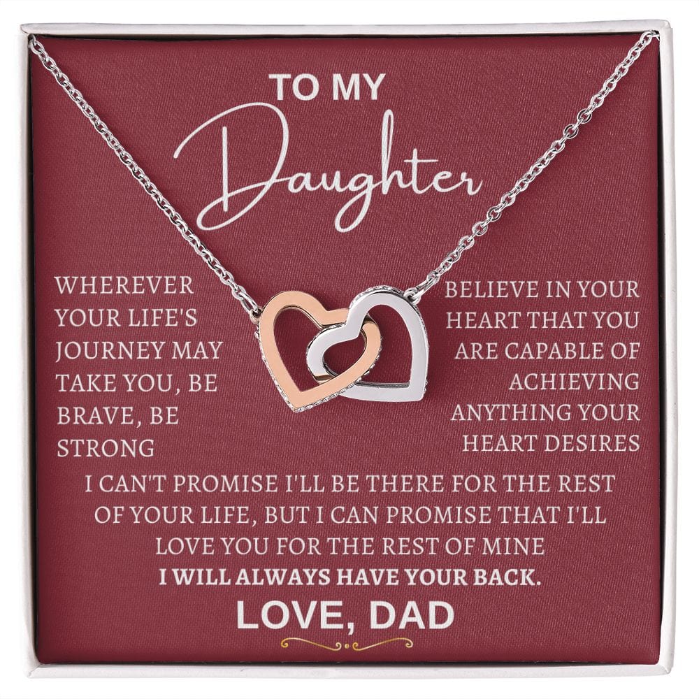 Daughter Hearts Necklace From Dad - Have your back