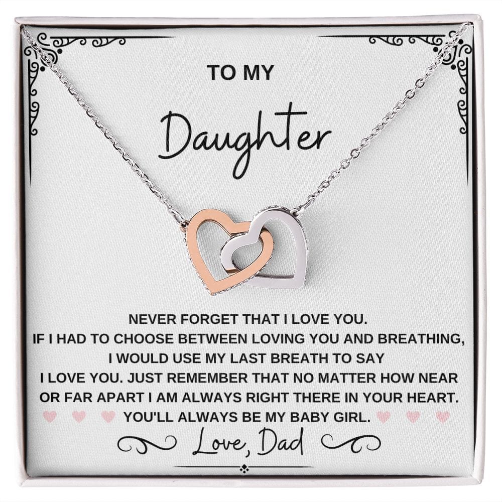 Daughter Heart Necklace-My Baby Girl