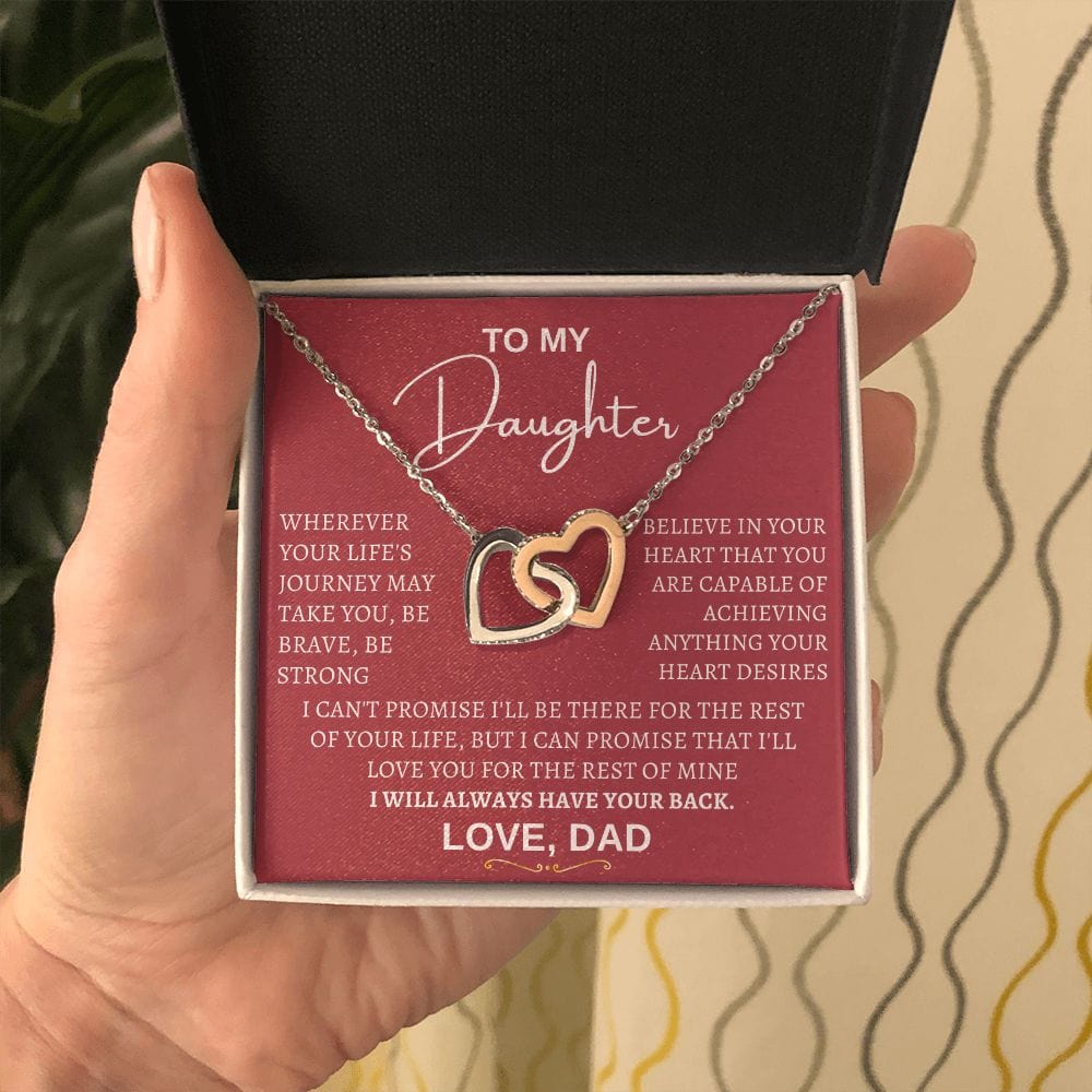 Daughter Hearts Necklace From Dad - Have your back