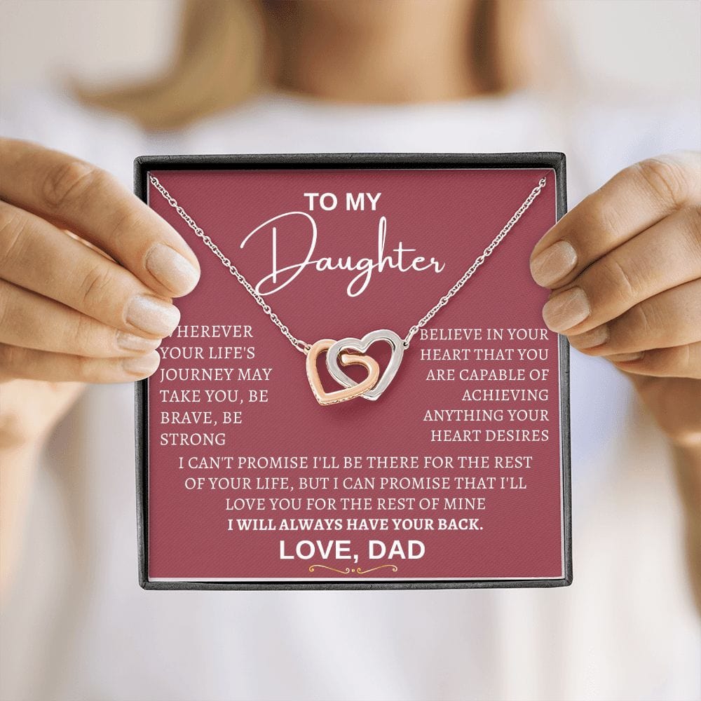 Daughter Hearts Necklace From Dad - Have your back