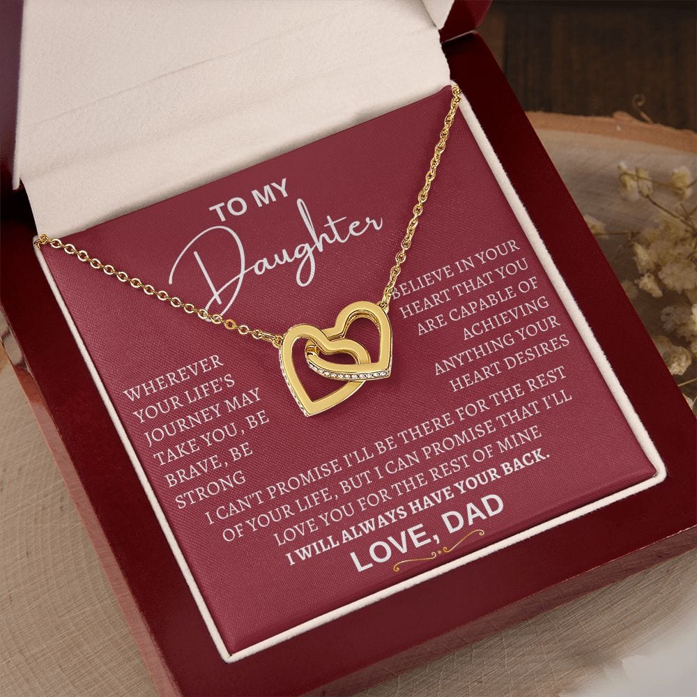 Daughter Hearts Necklace From Dad - Have your back