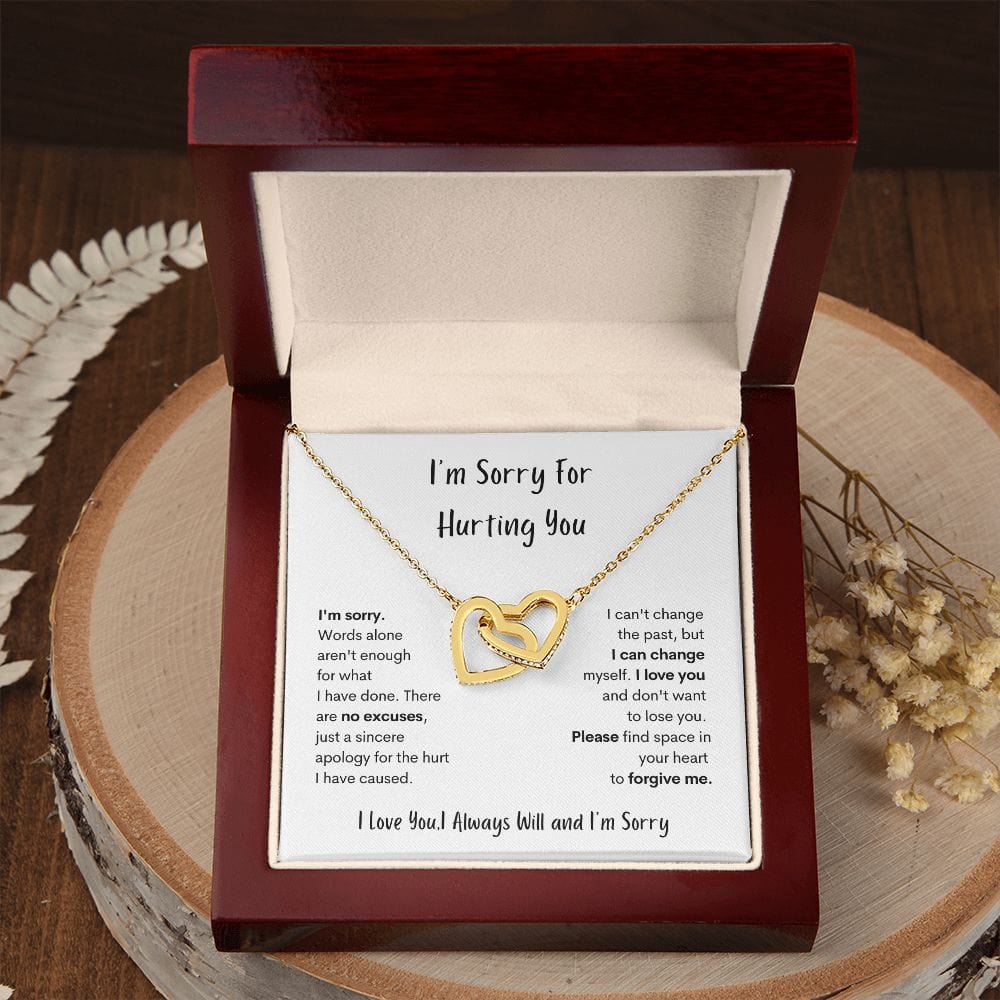 I'm Sorry- Double Heart Necklace