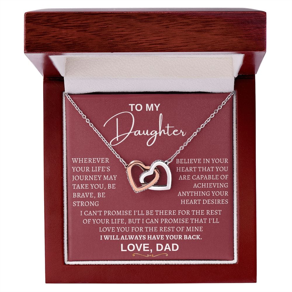 Daughter Hearts Necklace From Dad - Have your back