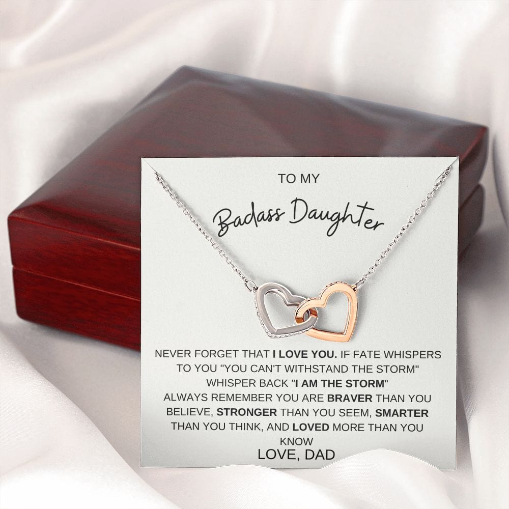 Badass Daughter-Storm Heart Necklace
