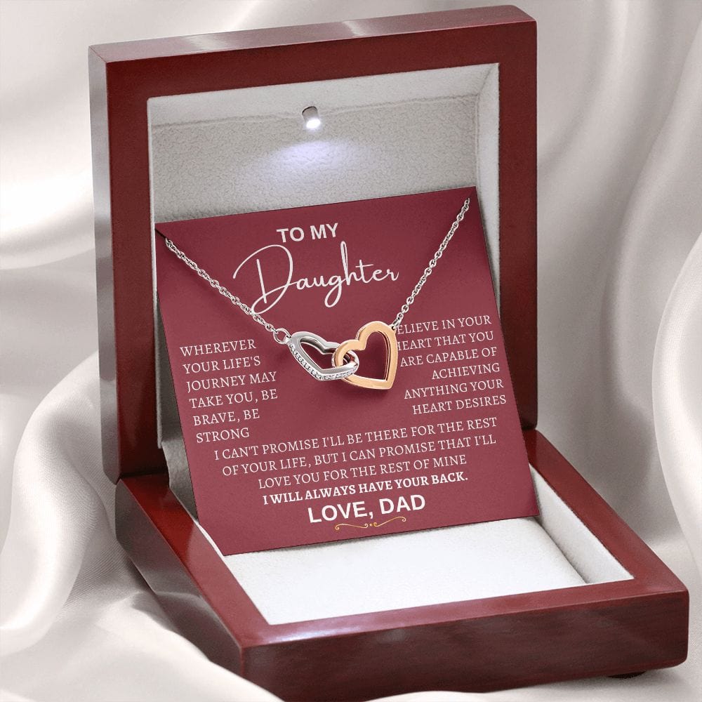 Daughter Hearts Necklace From Dad - Have your back
