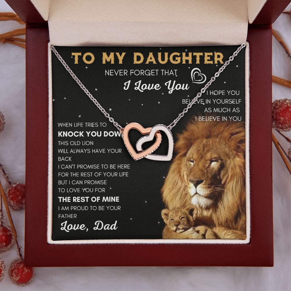 Never Forget I Love you : Interlocking Heart Necklace