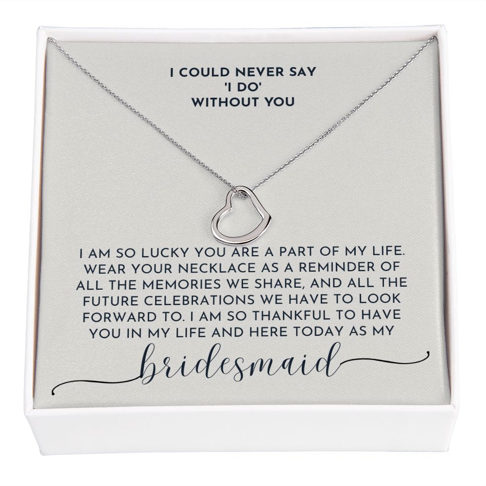 Bridesmaid Delicate Heart Necklace