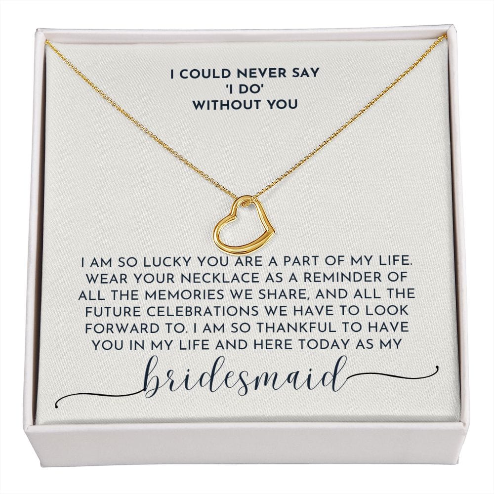 Bridesmaid Delicate Heart Necklace