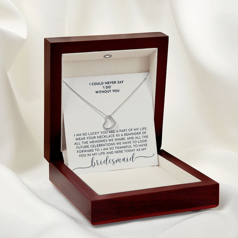 Bridesmaid Delicate Heart Necklace