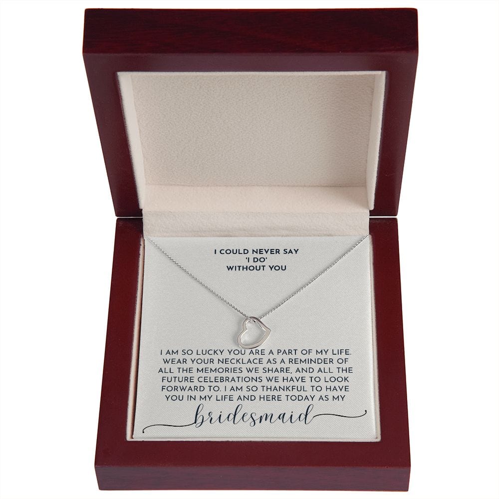 Bridesmaid Delicate Heart Necklace