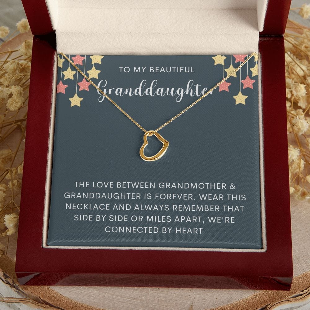 Granddaughter necklace from grandma, To our granddaughter jewelry, Graduation/birthday/Christmas gift