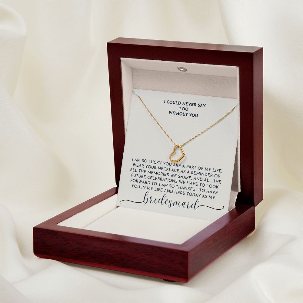 Bridesmaid Delicate Heart Necklace