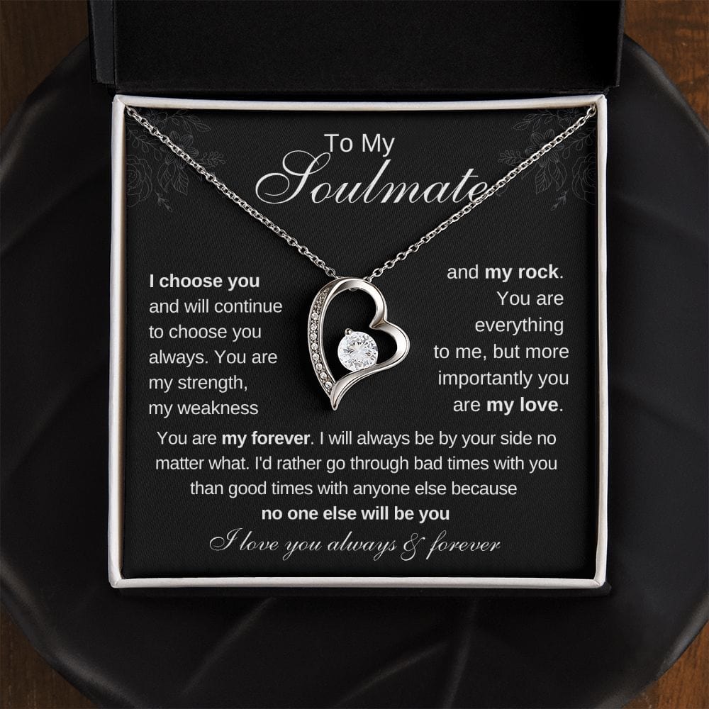 Soulmate You are my Rock Forever Love Pendant Necklace
