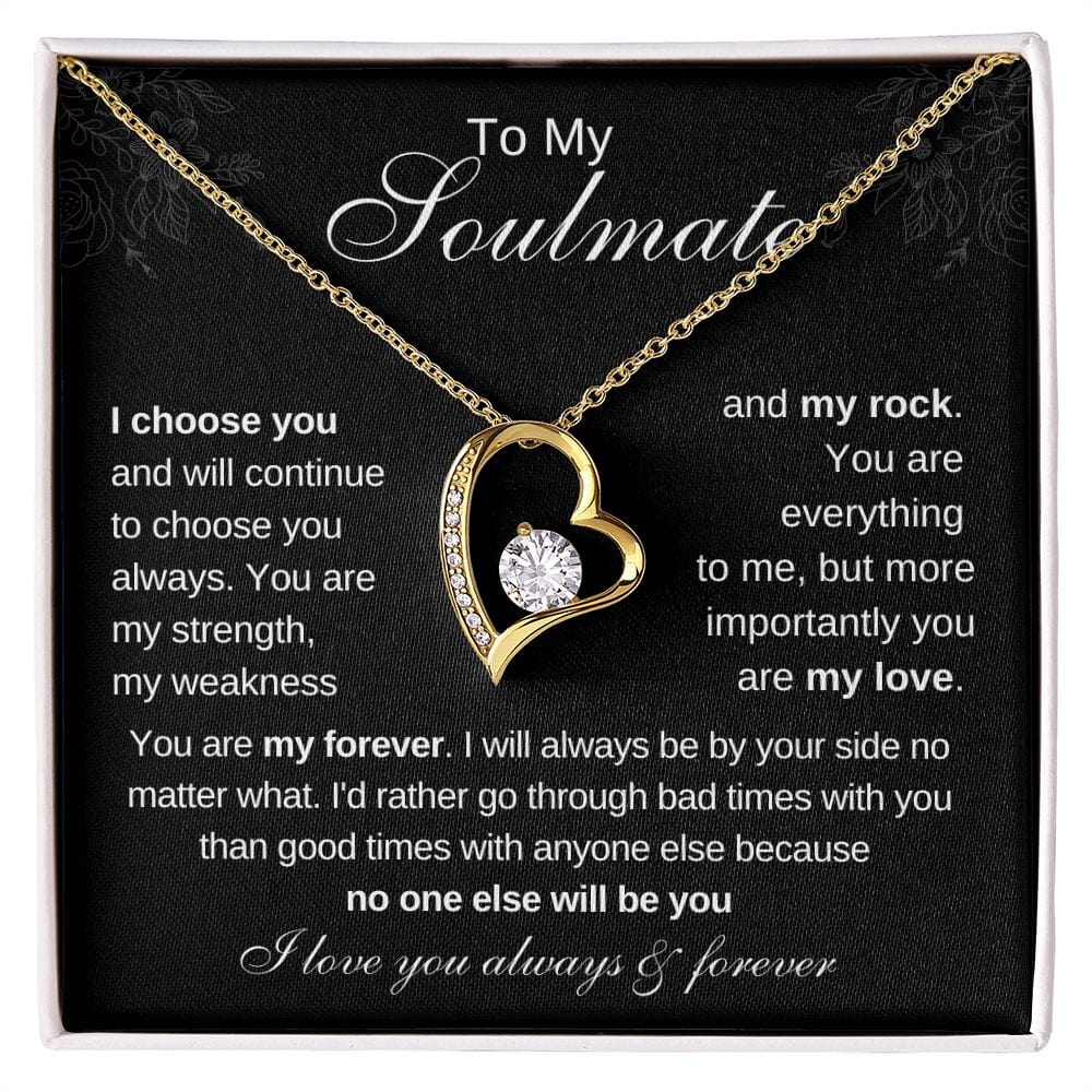 Soulmate You are my Rock Forever Love Pendant Necklace