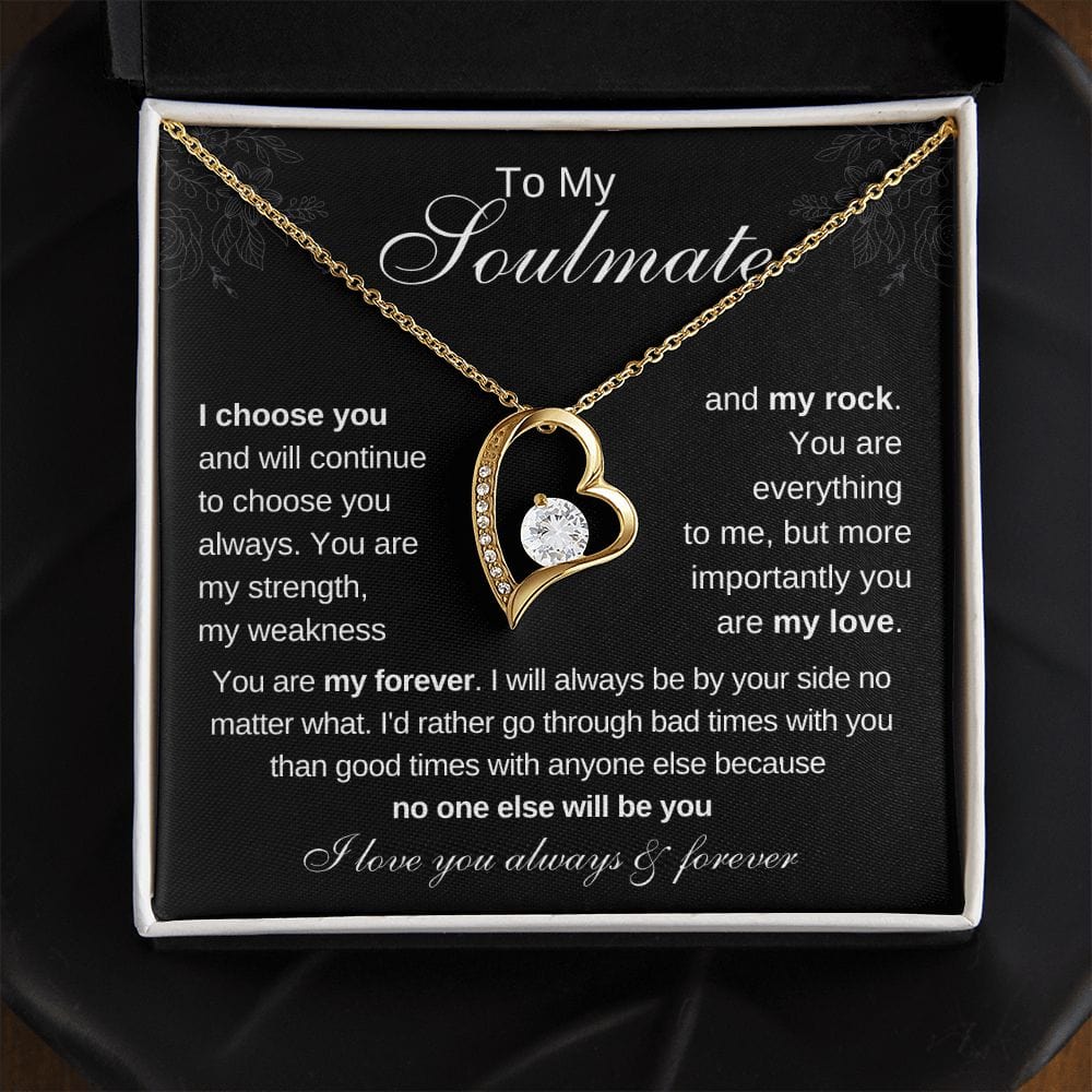Soulmate You are my Rock Forever Love Pendant Necklace