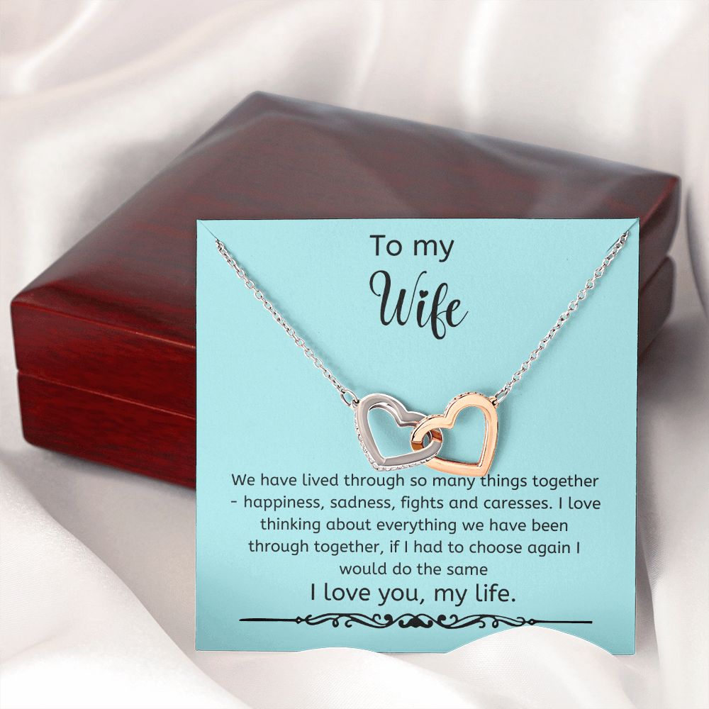 Interlocking Hearts Wife Necklace