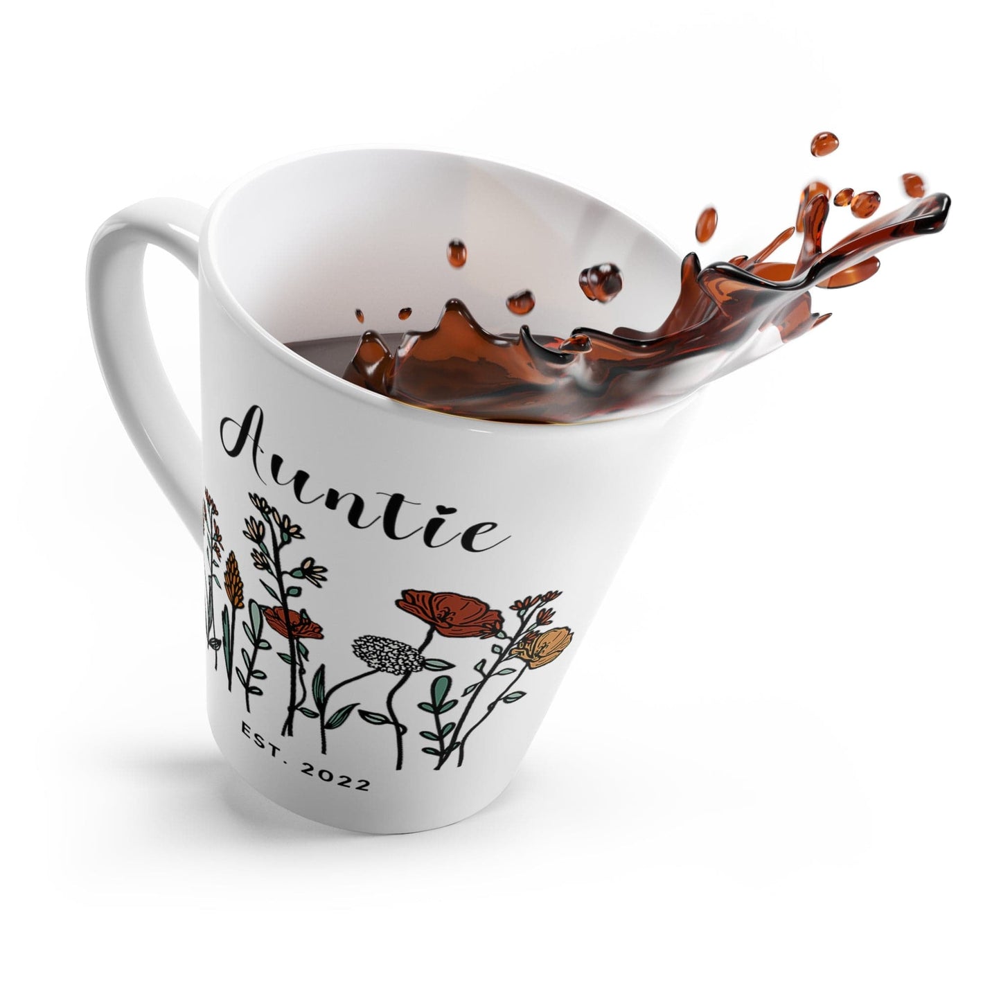 Auntie Established Personalized Gift Latte Mug